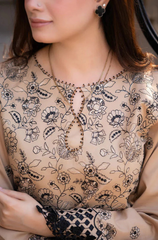 GARNET - 3PC Dhanak Embroidered ZF278