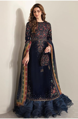 JAZMIN  - 3PC VELVET EMBROIDERED ZF313