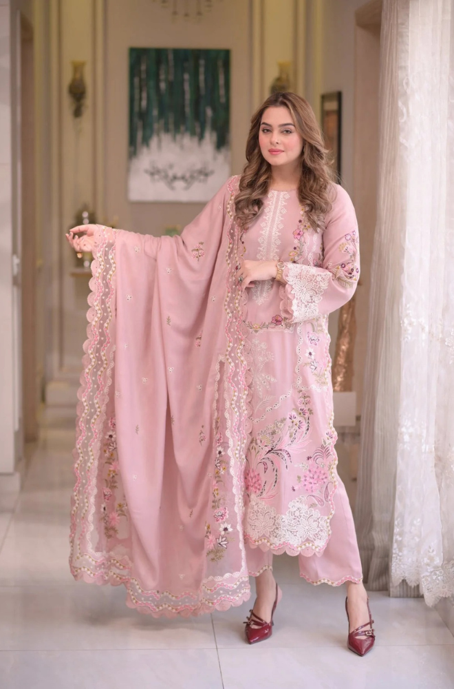 ANEELA'S -3PC LAWN EMBROIDERED SUIT ZF329