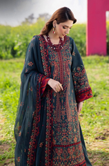 AIM JOFA - 3PC DHANAK EMBROIDERED V677