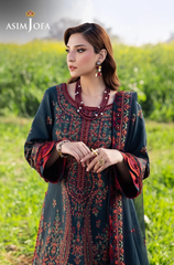 AIM JOFA - 3PC DHANAK EMBROIDERED V677