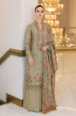 Dhanak -3PC Embroidered ZF315
