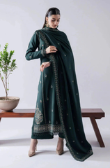 3PC DHANAK EMBROIDERED 670