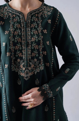 3PC DHANAK EMBROIDERED 670