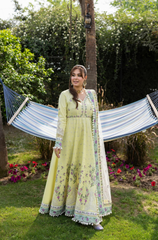 ANEEAS - 3PC LAWN EMBROIDERED SHIRT WITH NET EMBROIDERED DUPATTA AND TROUSER  728