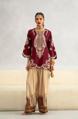 ETHNIC - 2PC LUXURY SILK EMBROIDERED V44