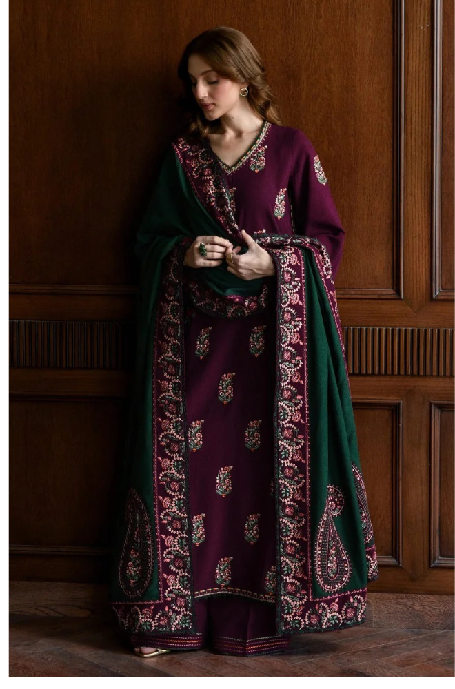 BATIK - 3PC Dhanak Embroidered ZF327