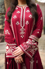 ANEELAS - 3PC DHANAK EMBROIDERED V737