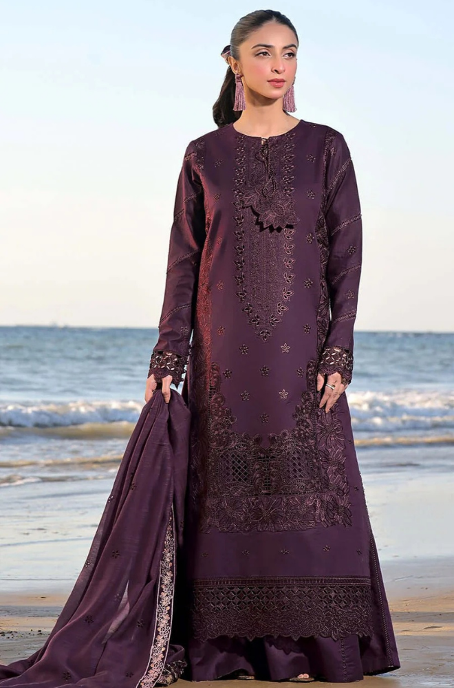 3PC - DHANAK Embroidered ZF264