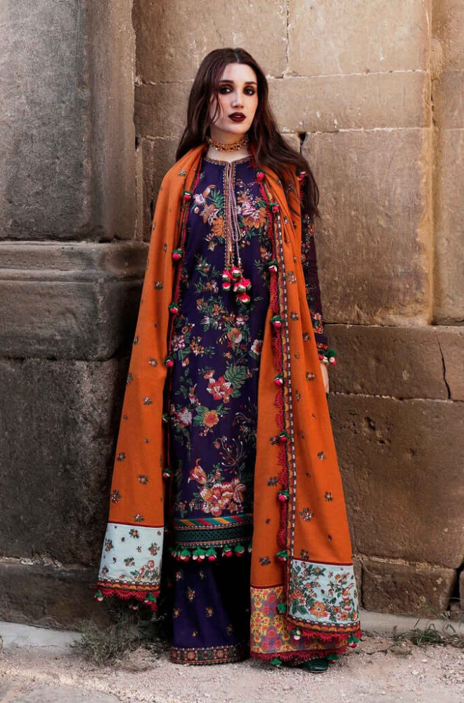 Dhanak -3PC Embroidered ZF321