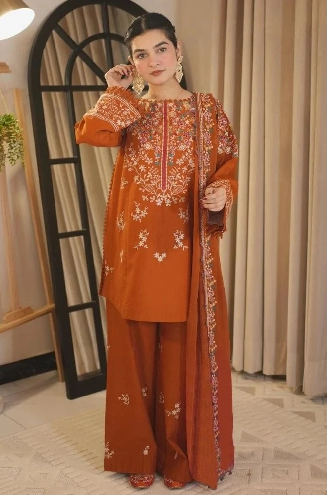 BATIK -  3PC DHANAK EMBROIDERED V47