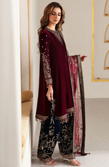 JAZMIN  - 3PC VELVET EMBROIDERED ZF307