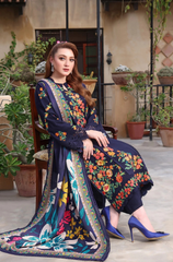 ASIM JOFA - 3PC DHANAK EMBROIDERED ZF286